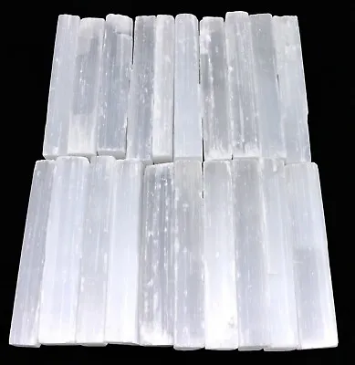 Selenite Crystal Wands | Bulk Selenite Sticks (2 4 6 8 Inch Crystal Wands) • $7.99