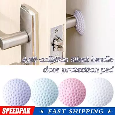 Wall Protector Self Adhesive Rubber Stop Door Handle Guard Stopper Bumper C4S7 • £1.19