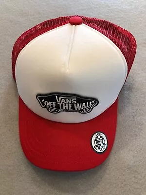 Vans Hat Boy's OSFA New Classic Patch Curved Bill Trucker Racing Red • £19.27