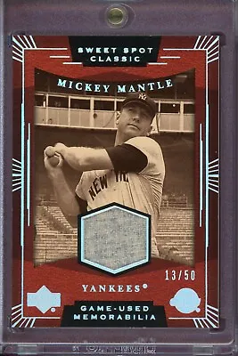 MICKEY MANTLE ~ 2004 Sweet Spot Classic Game Used JERSEY PANTS Card #/50 Yankees • $249.90