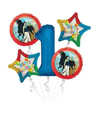 Mulan Happy Birthday Balloon Bouquet (5 Balloons) Viva Party • $10.99