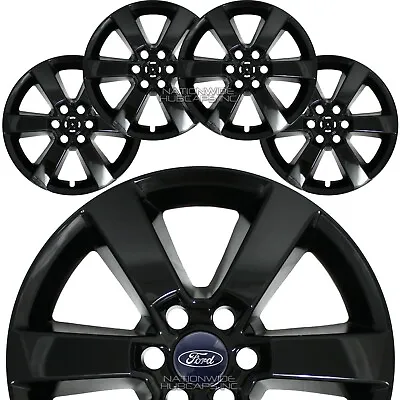 4 Fit Ford F150 2015-2017 Black 20  Wheel Skins Full Alloy Rim Covers Hub Caps • $99.99