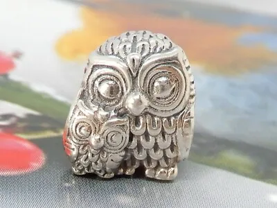 Retired Pandora Sterling Silver Charming Owls Animal Family Charm - 791966 • £26