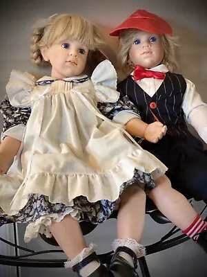 $350 • Buy Hildegard Gunzel Doll LeeAnn Blond Human Hair Wig Handblown Blue Eyes
