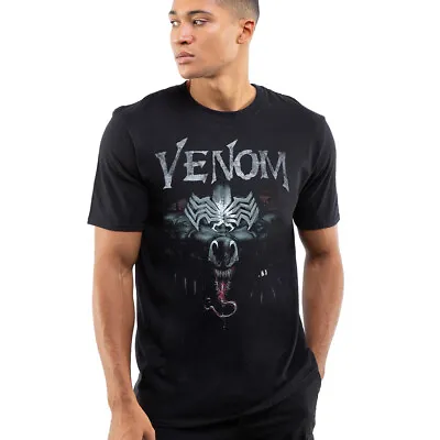 Venom Mens T-shirt Sneak Black S - XXL Spiderman Official Marvel • £13.99