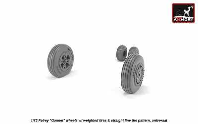 ARMORY ARAW72412 1/72 Fairey Gannet Early Type Wheels With Weighted Tires • £7.40