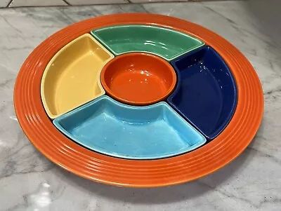 Vintage Homer Laughlin Fiestaware Fiesta 6 Original Colors Relish Tray • $325