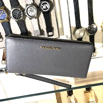 Michael Kors Long Zip Around Wallet Wristlet Leather Or PVC Clutch Phone Holder • $97