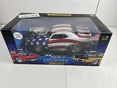 Muscle Machines 69 Chevy Camaro Stars And Stripes 1:18 Rare In Box. • $42.09