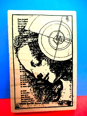 Stampington Leonardo  Da Vinci Collage Altered Art Rubber Stamp Wood Mtd K5500 • $16.95