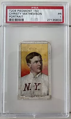 T206 Christy Mathewson Portrait Piedmont 150 PSA 1 • $799