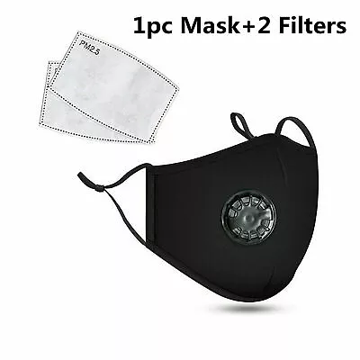 Washable Cotton Face Mask Anti Pollution Mouth Reusable Respirator PM 2.5 Filter • $6.30
