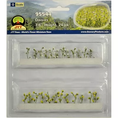 Jtt Scenery 95544 Daisies  O-scale  7/8  High  24 Per Package    Jtt95544 • $8.75