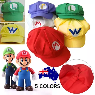 Super-Mario Bros Hat Mario Luigi Wario Waluigi Cap Costume Cosplay Outfit Hat • $12.55