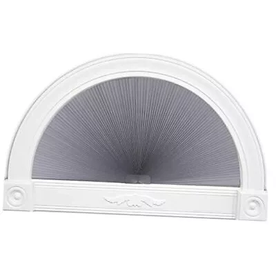  2 Packs Arch Window Shades Half Circle Round 24 - 2 Pack Grey/ White Blackout • $71.97