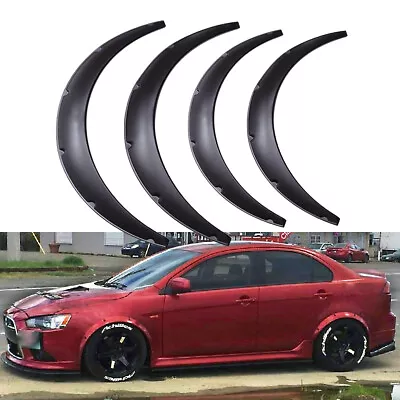 For Mitsubishi Lancer EVO Car Fender Flares Extra Wide Wheel Arch Kit 3.5  4pcs • $69.39