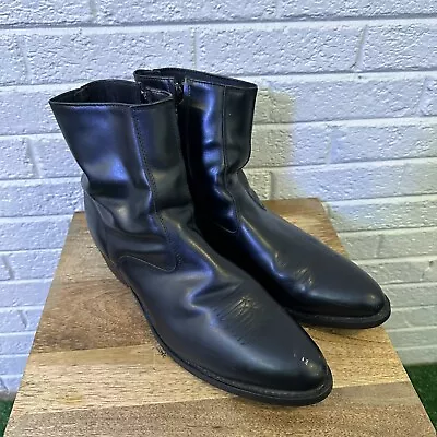 Laredo Men's Long Haul Boots Size 16D Black Leather Western Side Zip 62001 • $59.99