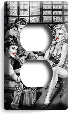 Audrey Hepburn Marilyn Monroe James Dean Tatoos Outlet Wall Plate Room Art Decor • $17.99