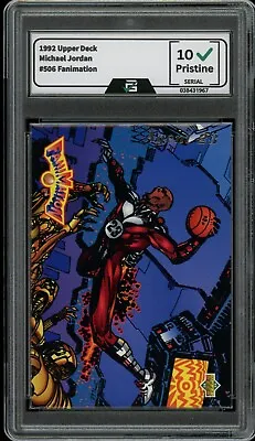 1992 Upper Deck #506 Michael Jordan GRADED 10 GEM MINT HOF Bulls Fanimation • $25