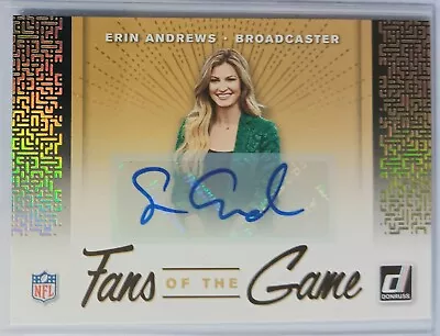 2019 Donruss Football Fans Of The Game Autograph #FTG-1 Erin Andrews • $99