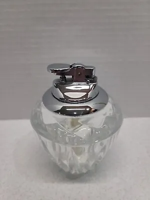 Vintage Princess House Lead Crystal Glass Tabletop Lighter 4  Tall  • $24.99