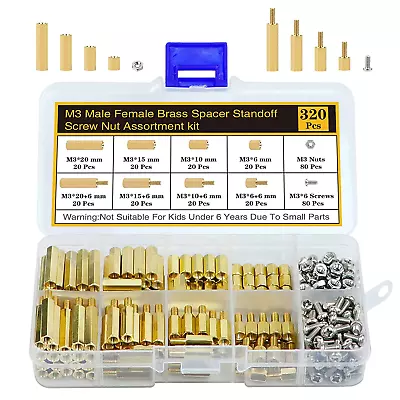Motherboard Stand Off Screws Nuts Kit Hex Male-Female Brass Spacer Laptop Screw • $20.97