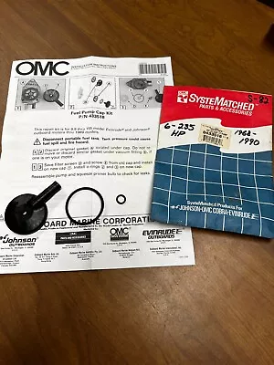 NOS OEM OMC Evinrude Johnson Fuel Pump Cap Assy - 6-235HP 1968-1990 • $14.90