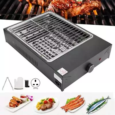 £59.49 • Buy Portable Electric Table  Grill BBQ Grill Barbecue Plate Non Stick Indoor