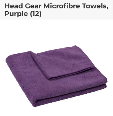 Head Gear Microfibre Bleach Proof Towels Purple Rain Qty X 12 • £19.99