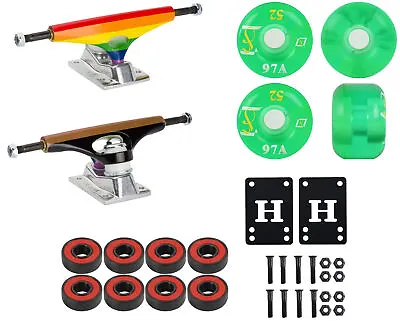 Krux Skateboard Trucks K5 Rainbow With 52mm Wheels Bearings Hardware Kit • $49.95