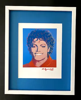 Andy Warhol + Rare 1984 Michael Jackson Print Matted And Framed • $149