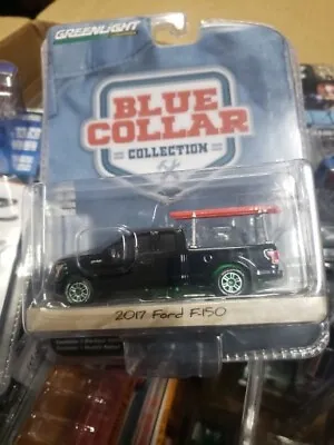 Green Machine F Blue Collar 2017 Ford F-150 Truck W/Ladder Rack Greenlight Chase • $23.99