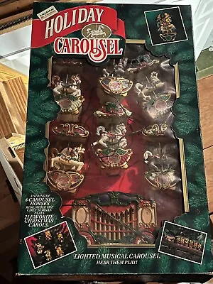 Mr. Christmas Lighted Musical Holiday Carousel Vintage • $16