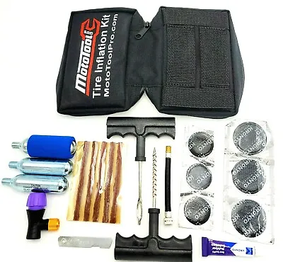 Tire Puncture Repair Inflation Inflation Tool Kit Motorcycle KTM Honda Yamaha • £35.83