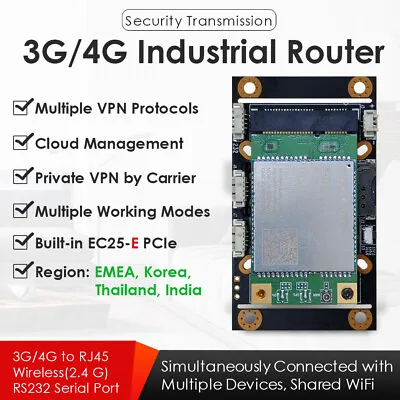 4G LTE Industrial Wireless WiFi Router SIM Card Slot EC25-E Bundled For EMEA • $116.57