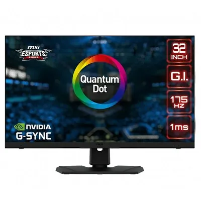 MSI Optix MPG321QRF-QD 32  WQHD 175Hz 1ms HDR 600 G-SYNC QD IPS Gaming Monitor • $949