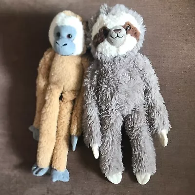 Keel Toys Grey Sloth Monkey Soft Toy Plush • £9.94