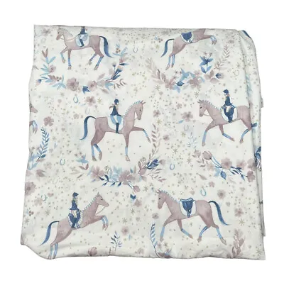 Pottery Barn Kids Ellie Horse 100% Organic Cotton Girl’s Twin Flat Sheet Damaged • $12.59