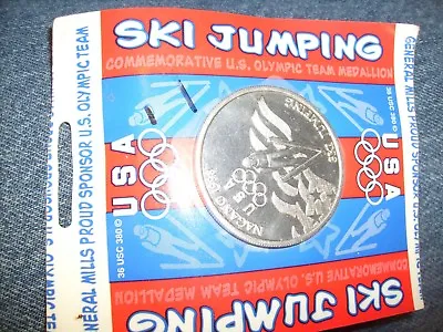 General Mills 1998 Nagano Olympics Aluminum Collector Coin Ski Jumping Token  • $5