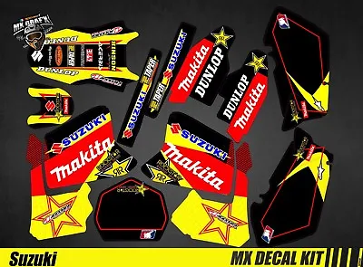 Kit Deco Motorcycle For / MX Decal Kit For Suzuki RM 125/250 - Makita • $155.36