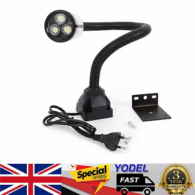 Industrial Flexible LED Work Light CNC Lathe Machine Working Lamp & Fixed Base • £21.12