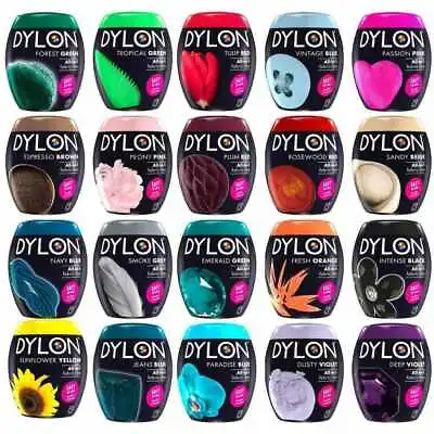 Dylon Washing Machine / Hand Fabric & Clothes Dye Pod 350g Powder 22 Colours • £5.98
