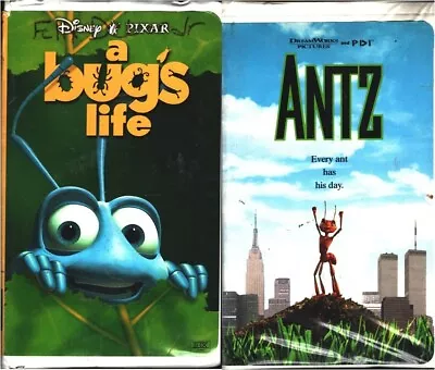 ANTZ & A Bug's Life VHS Movies In Clamshell Cases; Disney Pixar & Dreamworks • $7.99