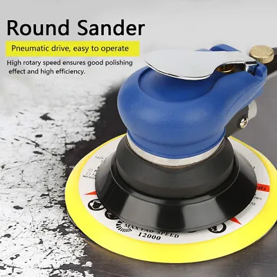 6 Air Random Orbital Polisher Sander 150mm Dual Action Auto Body Orbit DA Sander • £21.99