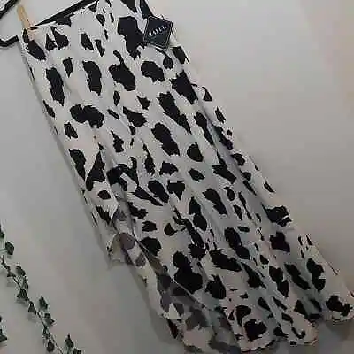 NWT Zaful Cow  Print Maxi Skirt Small • $15