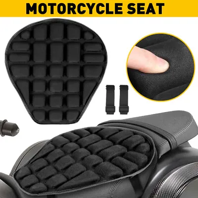 Motorcycle Gel Seat Cushion Comfort Shock Pad Cover Breathable Pressure Relief • $17.88