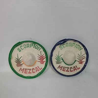 2 Scorpion Mezcal Mini Sombreros - Collectible Handmade Liquor Accessories -READ • $14.99