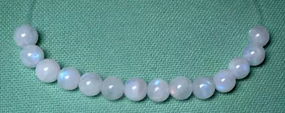 14 MOONSTONE 5.5 Mm Round Natural Gemstone Beads • $2