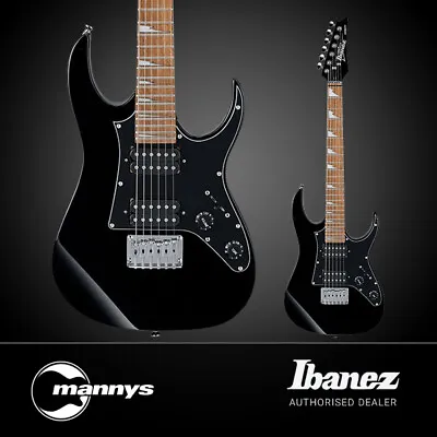 Ibanez GRGM21 BKN Mikro 3/4 Size Electric Guitar (Black Night) • $419