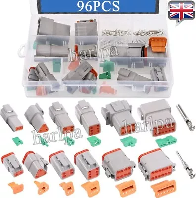 8 Sets 2 3 4 6 8 12 Pin Sealed Male&Female Auto Waterproof Electrical Connector • £16.99